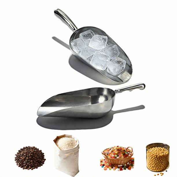 Cucharón para alimentos yayaboqu 340 ml, paquete de 2, aluminio con mango en forma de S