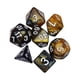 thumbnail image 1 of Juego De Dados Poliédricos De 7 Piezas, Accesorios De Juego De Mesa Duraderos Para Juego De Cartas, Café, Amarillo Y Negro, 1 of 3