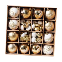 Bothyi - 52X Árbol De Navidad Decoración Colgante Con Lazo Colgante Bolas De Navidad Adornos Aureate