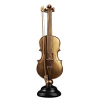 Magideal - Decoración De Escultura De Violín, Instrumento Musical Vintage, Artesanía De Resina, Estatua Coleccionable, Estantería De Escritorio, Sala De Música,