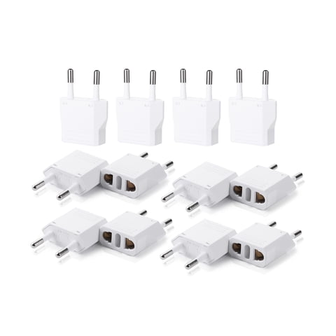 Bates Choice - Adaptador De Enchufe De Viaje Bates Para Europa, Ee. Uu. A La Ue, Paquete De 12