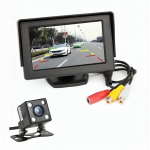Genérico - Kit Camara De Auto Retroceso 4 Led Ip68 + Pantalla 4.3
