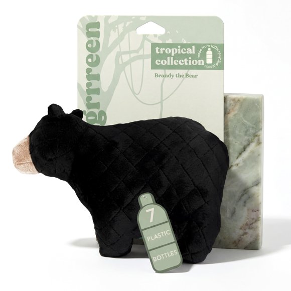 Juguete para perro GRRREEN Oso negro de peluche jumbo eco‑amigable