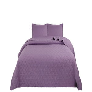 Genérico - Quilt - Cubrecama 2 Plazas Con Pompones B8
