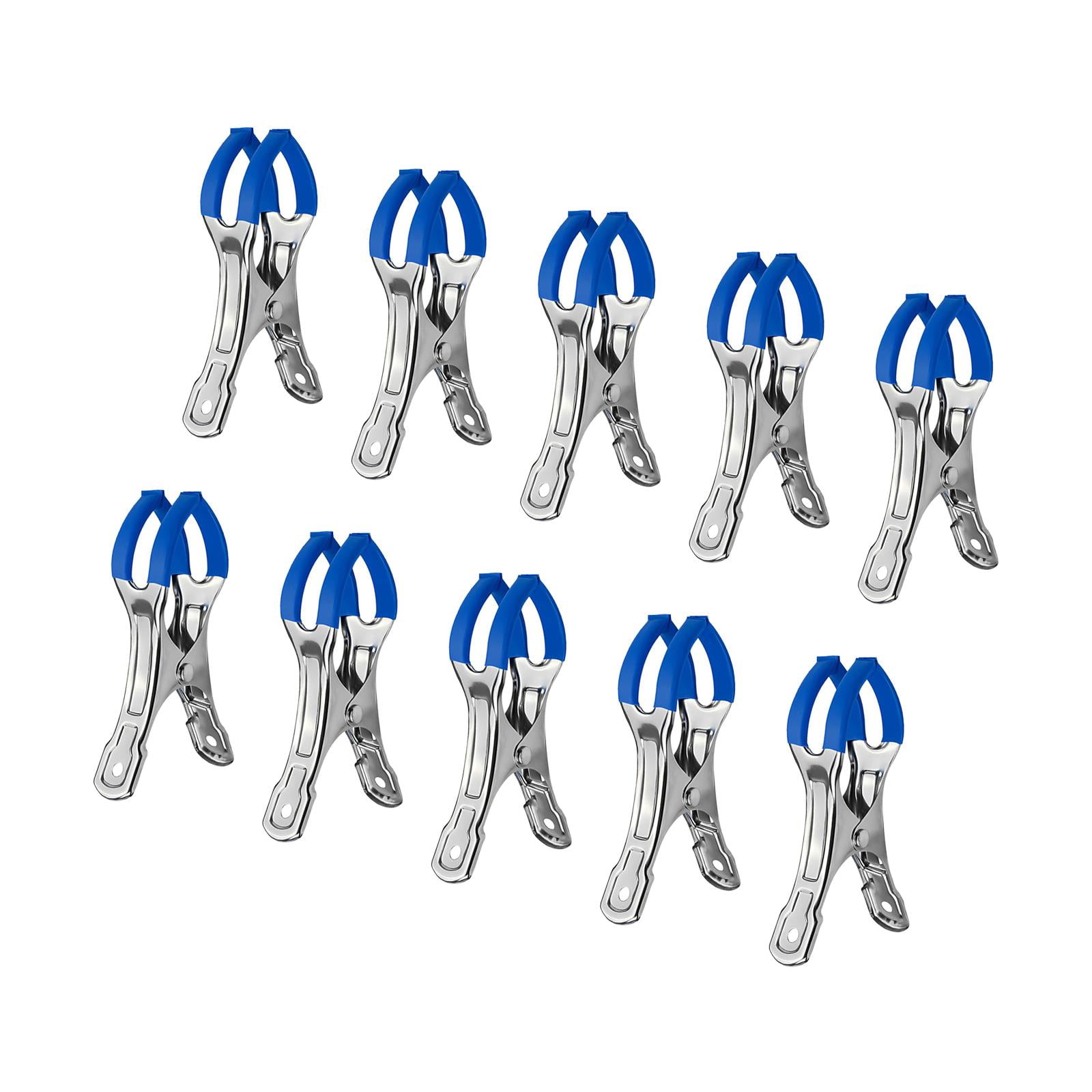 Magideal - 10 Pinzas Multifuncionales Para Lonas De Piscina, Resistentes Al Viento, Ideales Para El Invierno. También Sirven Para Sujetar Sábanas, Mantas Y Otros Azul