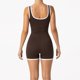 thumbnail image 2 of Enterito Deportivo Mujer Corto Spandex Elástico Tallas S-M-L Marron, 2 of 8