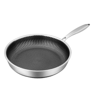 Magideal - Sartén Wok De Acero Inoxidable Sin Tapa Wok Eléctrico Antiadherente Para Cocinar Estufas De Gas Estufa De Inducción Fácil De Ensamblar Wok Para Estofado 32Cm
