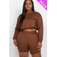 thumbnail image 1 of Conjunto de Top Corto y Shorts Acogedores de Talla Grande, 1 of 1