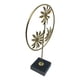 thumbnail image 1 of Escultura flores abstractas metálica 24 cm dorado, 1 of 2
