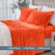 thumbnail image 3 of Juego de sábanas Elegant Comfort de franela de terciopelo Cal King Orange, 3 of 9