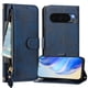 thumbnail image 1 of Funda Billetera Cremallera para Google Pixel 10 Pro XL 5G con Porta Tarjetas, Soporte y Correa Azul, 1 of 5