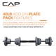 thumbnail image 4 of Paquete de pesas CAP Barbell, 18 kg, arena de hierro recubierta de TPR, 1 pulgada, 4 of 8