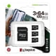 thumbnail image 2 of Pack 3 Memoria Kingston 64gb Canvas Select Plus + Adaptador negro, 2 of 2
