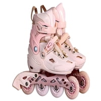 Genérico - Patin Lineal Con Luces Y Kit Talla M 32 35 Rosa1