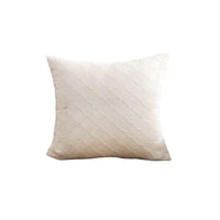 Genérico - Juego De 2 Fundas De Terciopelo Trenzado Blanco