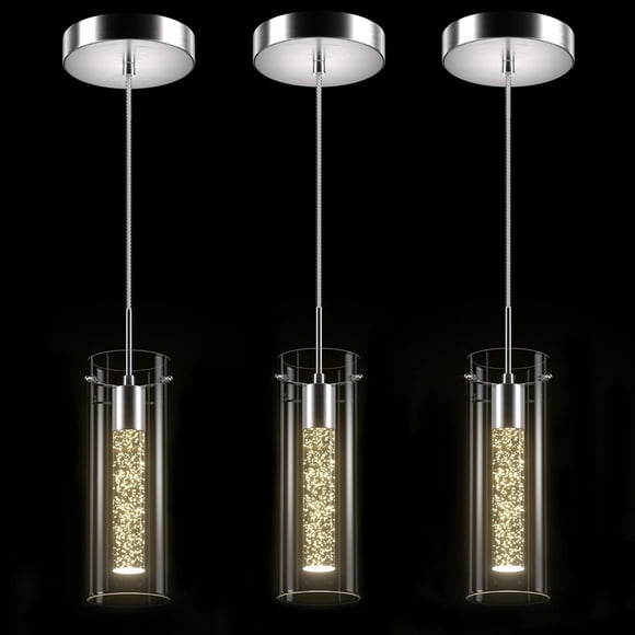 Lampara Colgante Led 3 Pack 8 5w Cristal Ajustable Naquel