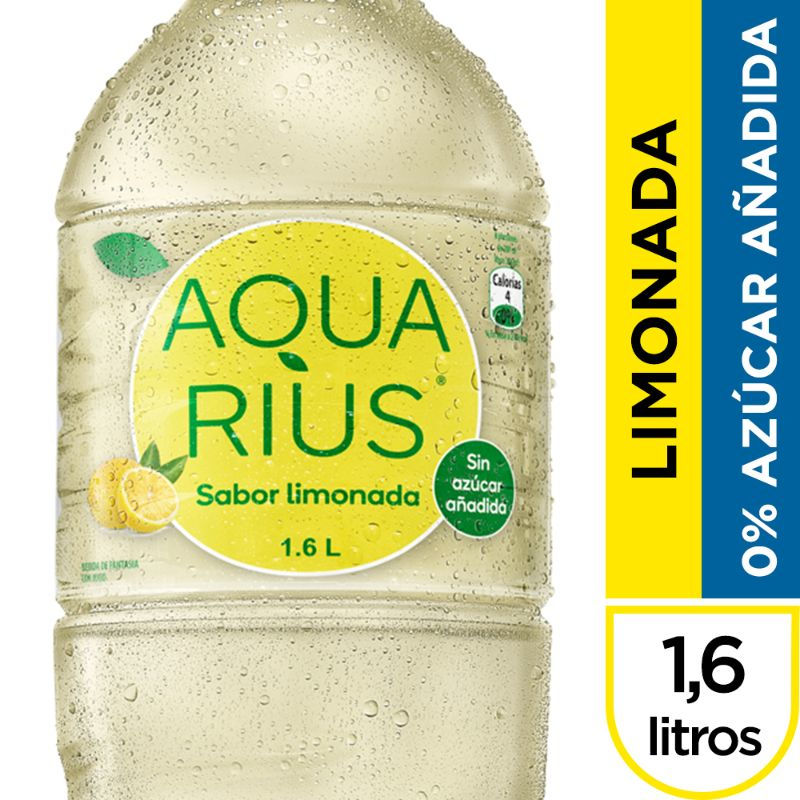 Agua Saborizada Limonada Sin Gas Botella 1,6 L Aquarius
