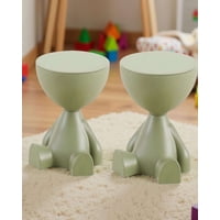 Imac Hogar - Mesa De Arrimo Escultural Mesa De Arrimo Escultural Blanco Verde