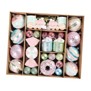 Bothyi - Juego De Adornos De Bolas De Navidad, Decoración Navideña Inastillable Para Interiores, Bodas, Hogar, 70 Uds.