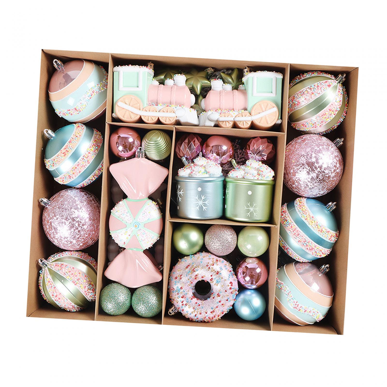 Bothyi - Juego De Adornos De Bolas De Navidad, Decoración Navideña Inastillable Para Interiores, Bodas, Hogar, 70 Uds.