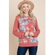 thumbnail image 1 of Sudadera con Capucha en Contraste con Estampado Floral, Ajuste Relajado y Detalle en los Puños., 1 of 4