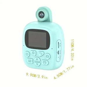 Oem - Camara Fotografica Para Niños Con Impresion Instantanea Celeste S