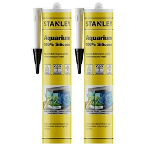 Silicona Para Acuarios Stanley, Impermeable, 300 Ml, Transparente, Paquete De 2