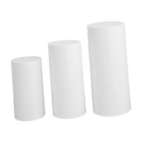 Bothyi - 3 Piezas De Cubiertas De Pilar De Pedestal, Suministros Para Fiestas De Graduación, Fiesta De Cumpleaños, Color Blanco