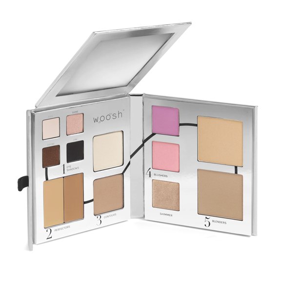 Paleta de maquillaje Woosh Beauty Pold Out Face Travel con espejo