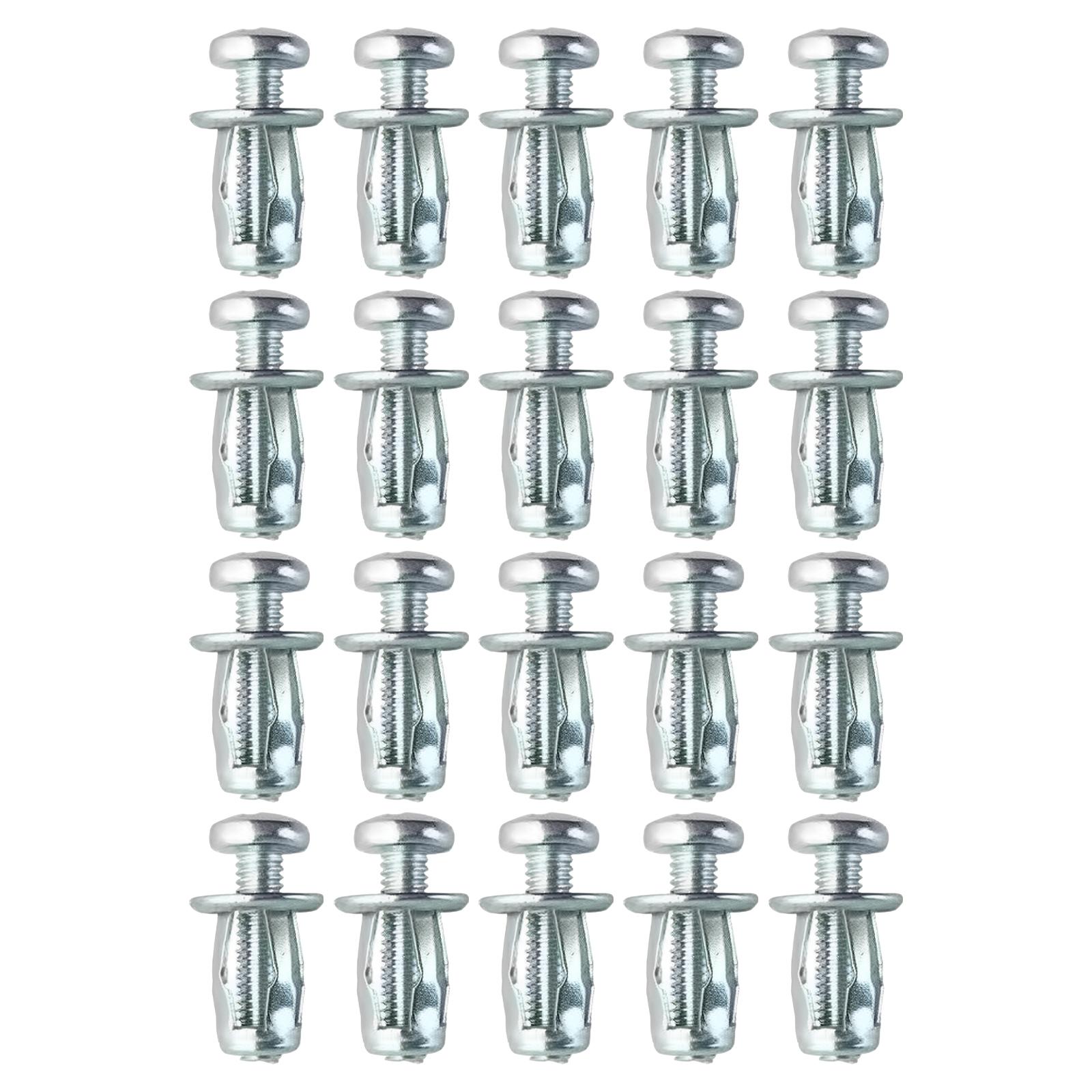 Ioensy - 20 Piezas Tornillo Petal Tool Jack Tuercas Para Metal Para Gabinetes De Pared Caligrafía 4X25Mm