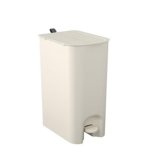 Coza - Basurero Mariposa Con Pedal 20L Gris Claro Con Asa Gris