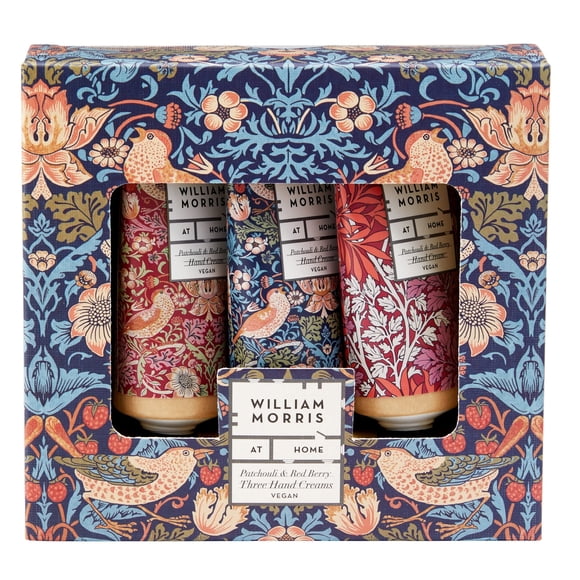 Crema de Manos William Morris 3×30 ml Patchouli y Baya Roja