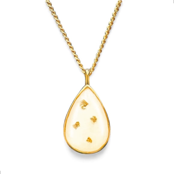 Kit para hacer joyas con leche materna. Collar dorado Milky Treasures