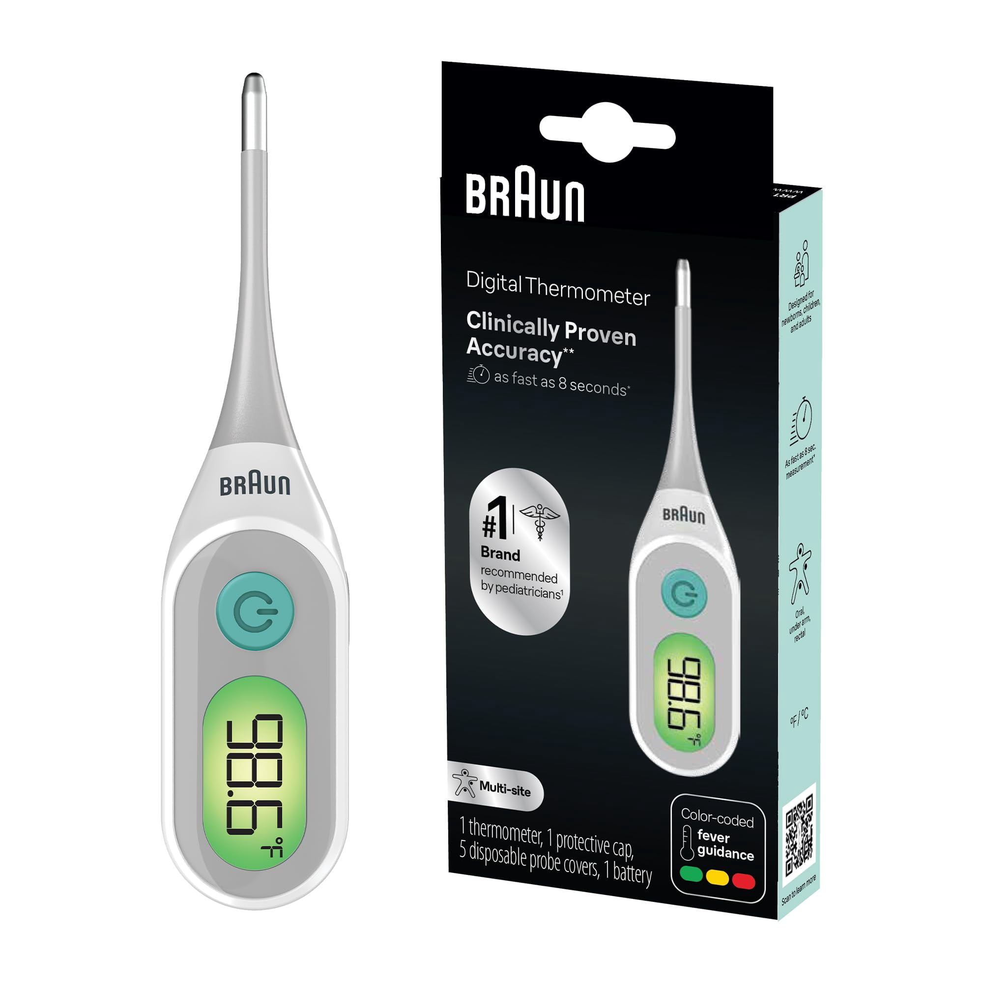 Termómetro Digital Braun Clínicamente Preciso Para Todas Las Edades