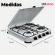 thumbnail image 3 of Cocina Encimera a Gas Licuado 4 Platos Cocinilla Blanco, 3 of 6