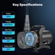 thumbnail image 3 of Bomba para estanque Hurmovae de flujo ajustable 2271-6814 LPH 100W 13FT, 3 of 8