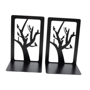 Magideal - 2 Sujetalibros De Metal Con Tapón Para Libros, Soporte Para Libros De Arte Abstracto Creativo, Sujetalibros Decorativos Para Decoración De Escritorio Estilo F