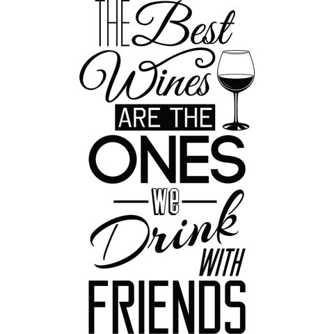 Rienda Libre Graphics - Decomural Wine With Friends Kitchen Ws-46135