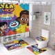 thumbnail image 1 of Lyla en el bucle-theme 4-Piece Shower Curtain Set with Rugs, Waterproof Bathroom Decor Set Includes Bath Mat, U-Shaped Rug, Toilet Lid Cover and Curtain with Hooks, 1 of 6