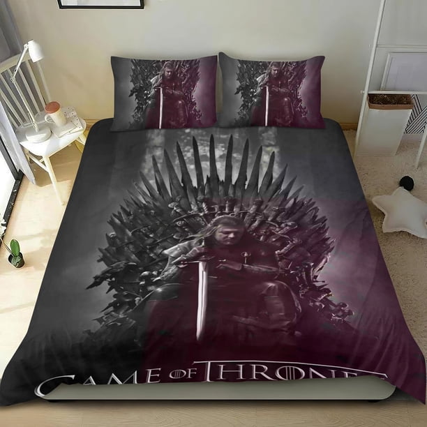 Juego de Tronos Conjunto de sábanas temático, trío de piezas, cómodo y amigable con la piel, diseño único, regalo de decoración para el hogar para familiares, amigos y fans,140cm *210cm