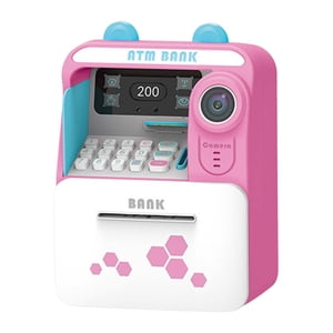 Bothyi - Hucha De Juguete Pequeña Máquina De Cajero Automático Moneda Caja Registradora Juguetes Para Niños Niñas Rosa