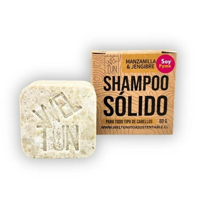 Shampoo Sólido Manzanilla & Jengibre 60 G Weltun Vida Sustentable