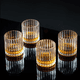 thumbnail image 5 of Set 4 Vasos De Whisky Cristal Diseño Tallado 200ml M144, 5 of 8