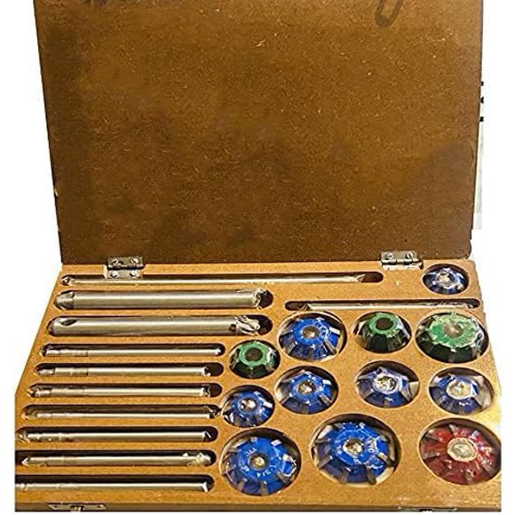 Cortadores de Asiento de Válvula RAHISH TOOLS 12 Piezas 30/45/70°