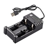 Bothyi - Cargador De Baterías Usb De 2 Ranuras Para Compatibilidad Universal Portátil 18650