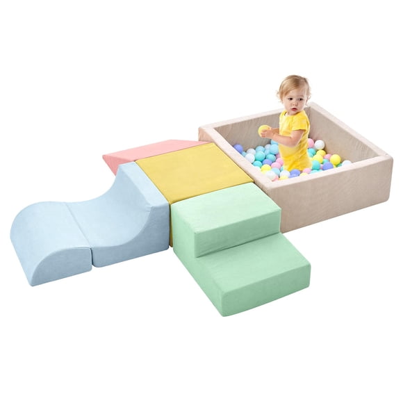 Bloques de escalada de espuma Quchi de Climbing Toys, 5 piezas, con piscina de bolas