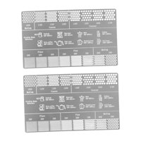 Bothyi - Tarjeta De Referencia Para Regla De Molienda De Café, Comparación De Grano Grueso Y Fino, Acero Inoxidable, 2 Piezas