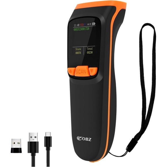 Lector Código Barras Mini 2d Bluetooth Lcd 2 4g Usb
