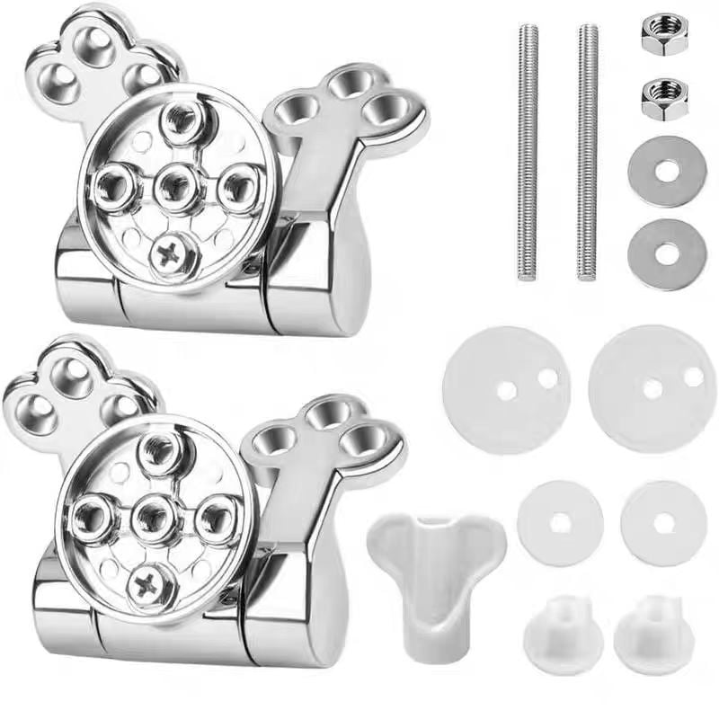 Xusx111 - Bisagras Del Asiento Del Inodoro, Bisagras De Reemplazo Del Inodoro De Aleación De Zinc, Tornillos Y Tuercas Ajustables Del Asiento Del Inodoro, Fuerte Y Resistente, Ajuste Seguro Para Asien