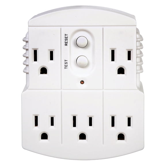 Adaptador GFCI Tower Manufacturing 30440003 15 A de 5 salidas, color blanco